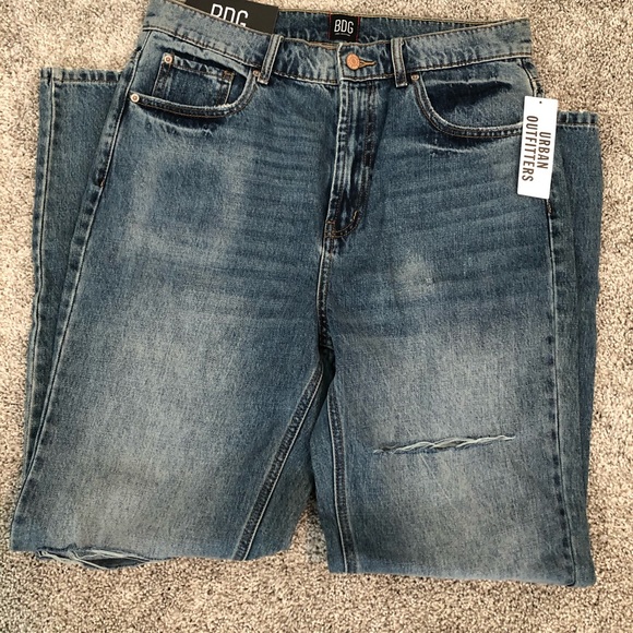 Urban Outfitters BDG Loose Straight Jean Distressed Blue Denim - Picture 7 of 7